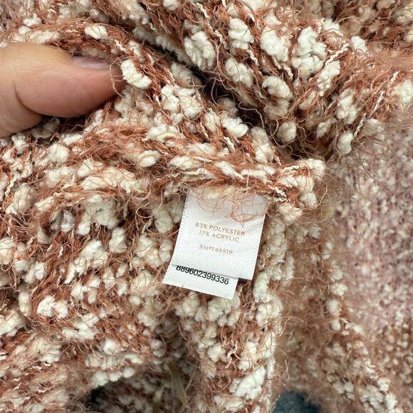 LC Lauren Conrad Sweater Pullover Women XS Pink Striped Knit Turtleneck Acrylic - Picture 4 of 7